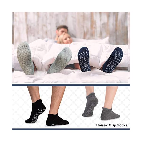unenow-Unisex-Non-Slip-Grip-Socks-with-Cushion-for-Yoga-Pilates-Barre-Home-Hospital unenow Unisex Non Slip Grip Socks with Cushion for Yoga Pilates Barre Home & Hospital