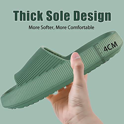 Image of rosyclo Cloud Slippers for Women and Men, Pillow House Slippers Shower Shoes Indoor Slides Bathroom Sandals, Ultimate Comfort, Lightweight, Thick Sole, Non-Slip, Easy to Clean
