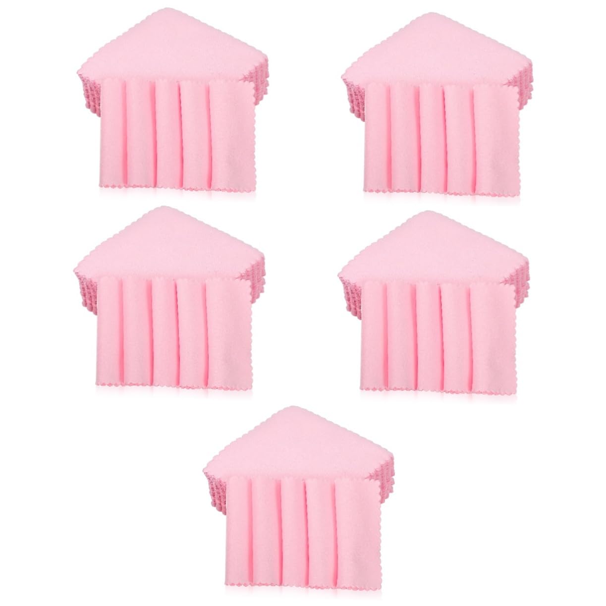 5 Ensembles pour Bijoux en Kit Nettoyage Kit De Nettoyage Cloches Or Lingettes Chiffons en Microfibre pour Lunettes Fibre Superfine Rose 100 Pièces * 5