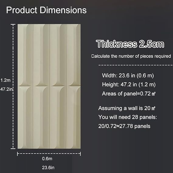 Wall Panels, PU Wall Panels for Interior Wall Decor, Separation Entrance Decor, Lightweight Wall Brick Block for Mall Hotel(Black,0.6x1.2m/23.6x47.2in/1pcs)
