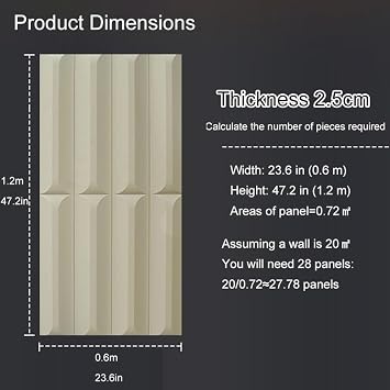 Wall Panels, PU Wall Panels for Interior Wall Decor, Separation Entrance Decor, Lightweight Wall Brick Block for Mall Hotel(Black,0.6x1.2m/23.6x47.2in/1pcs)