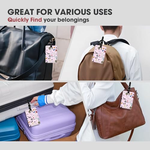 2 Pcs Musician Luggage Tags – Stylish PU Leather Bag Identifier – Durable, Fun Travel Accessories for Suitcases, Backpacks, & Bags – Perfect for Travelers, Music Lovers, & Pop Culture Fans4