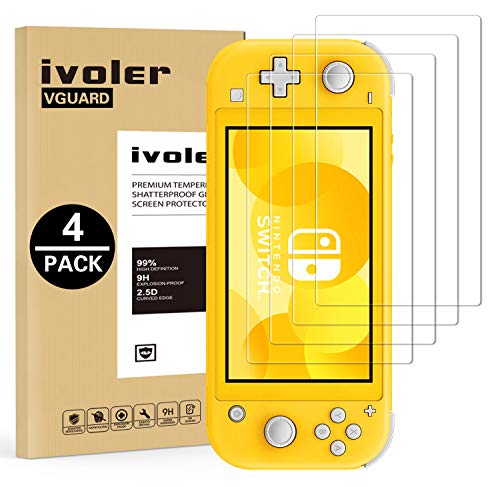 VGUARD?4 Piezas?Protector de Pantalla para Nintendo Switch Lite, Cristal Vidrio Templado Premium