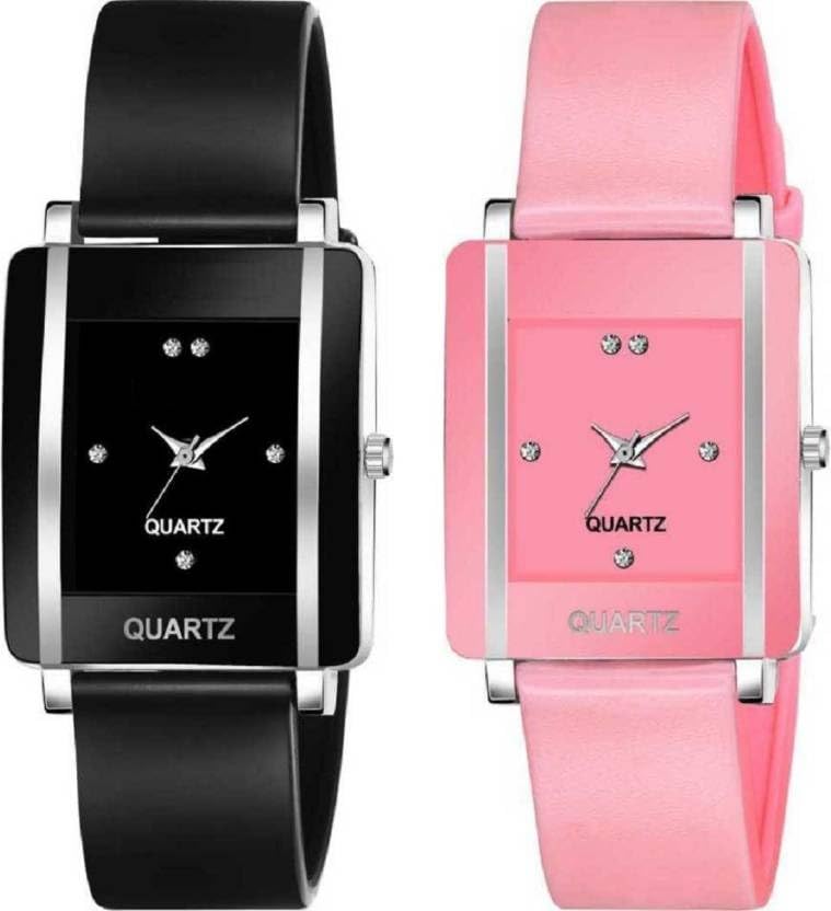 Giffemans Analog Square Dial with Rubber Band Watch Womens Watch (Combo of 2) (B0CK26973V) Amazon Price History, Amazon Price Tracker