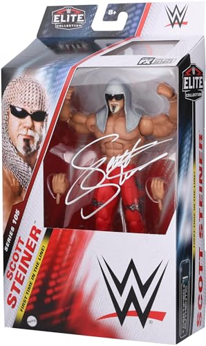 Scott Steiner WWE Autographed Mattel Elite Collection Series 105 Action Figure - Autographed Wrestling Cards