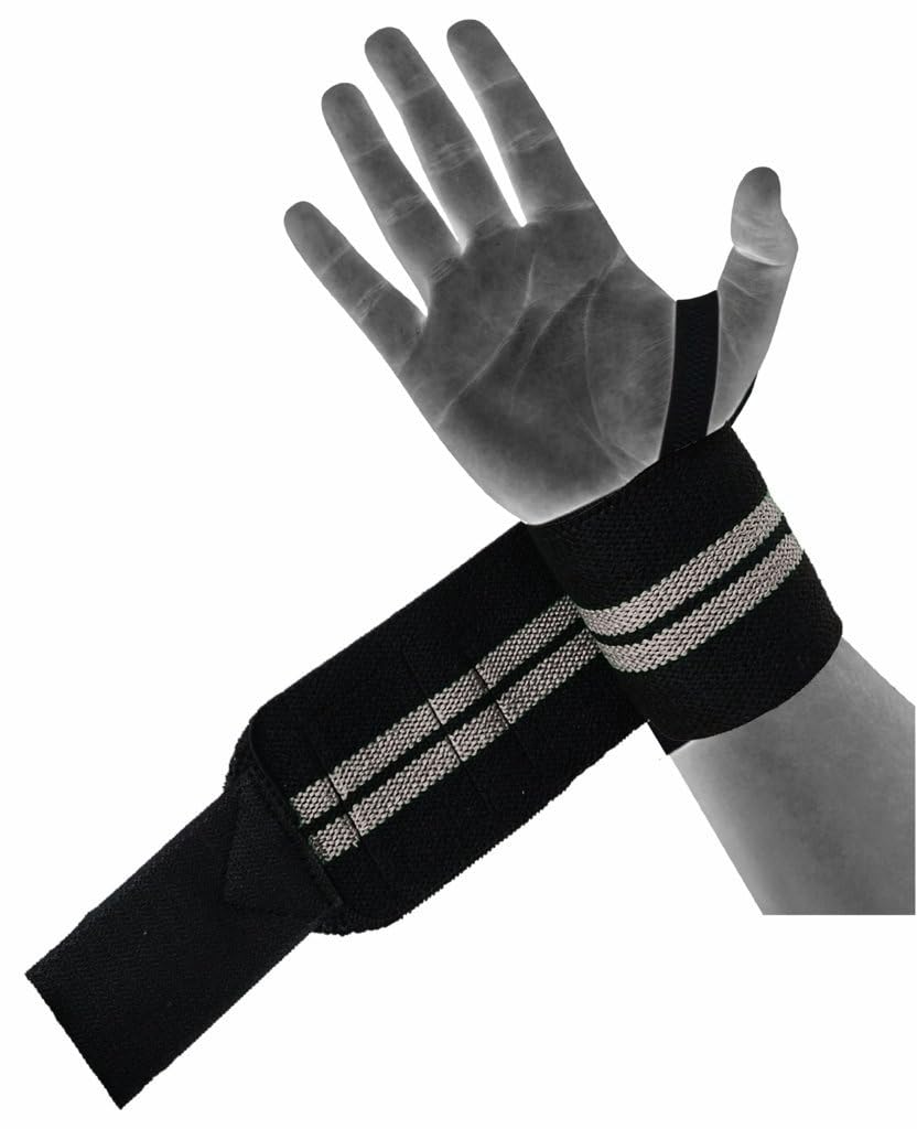 Body Smith Wrist Support with Thumb Loop – Light (Pair) for Men & Women | Wrist Straps & Gym, Weightlifting, Crossfit | Wrist Support Band. (Gray)-picture-10