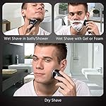 Men Electric Razor, ROAMAN Rechargeable Corded and Cordless Electric Shaver for Men with Pop-up Trimmer, Wet Dry IPX7…