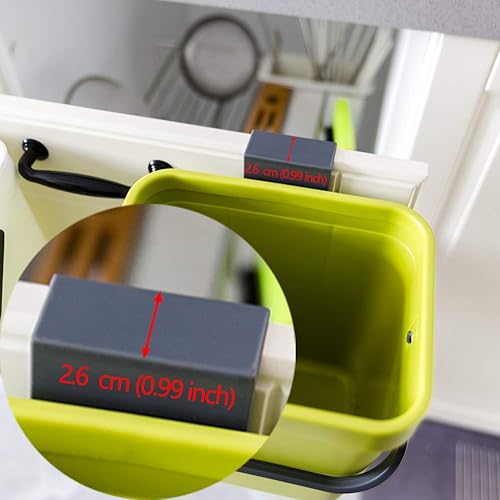 Miniatura 10 de JESINTOP Organizador de compost, mango desmontable y contenedor de encimera, pequeño contenedor de composta con tapa, pequeño basurero de plástico
