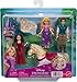 Mattel Disney Princess Toys, Small Doll 4-Pack with Rapunzel, Flynn Rider & Mother Gothel, Plus Maximus Horse w/Saddle, Inspired by Movie