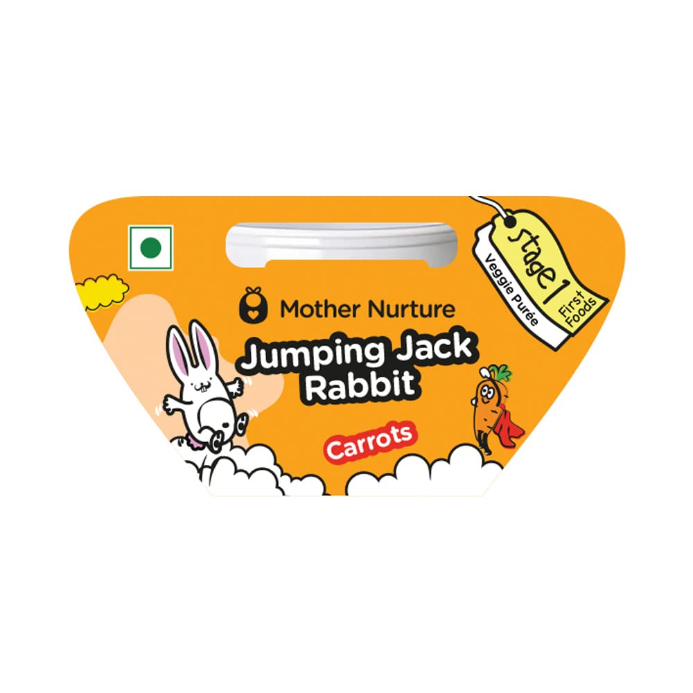Mother Nurture Jumping Jack Rabbit-Carrots Puree-Stage 1-Baby Food(Pack Of 2)