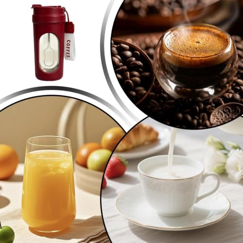 Taza mezcladora de café para el gimnasio, oficina y viajes con termo 5