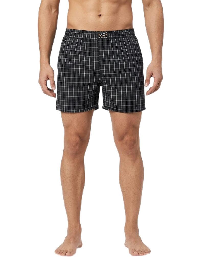 Mens Cotton Boxer | Check Boxer | Boxer Shorts Regurlar Fit Boxer - XL Size-image-10