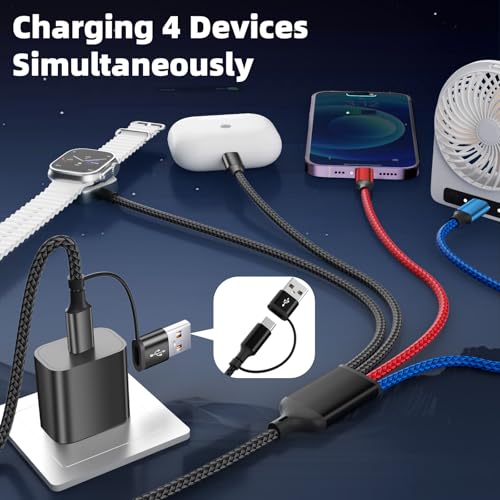 Image of Cruise Essentials 4IN2 Charging Cable for iWatch Charger /iPhone17 /IP /Micro