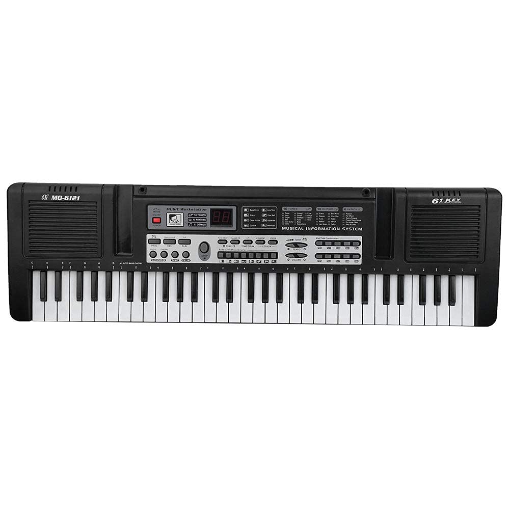 61 Tasti Tastiera, Tastiera Pianoforte Tastiera Elettronica Pianoforte Pianoforte Elettrico con Microfono per Principianti Ragazzi Ragazze