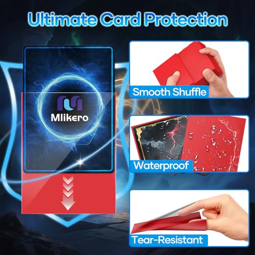 Image of 500 Counts Card Sleeves Toploaders for Trading Cards, Matte Card Sleeves Deck Card Protectors, Red Soft Sleeves Fit for MTG, Baseball Card,Sports Cards,Game Card(Red)