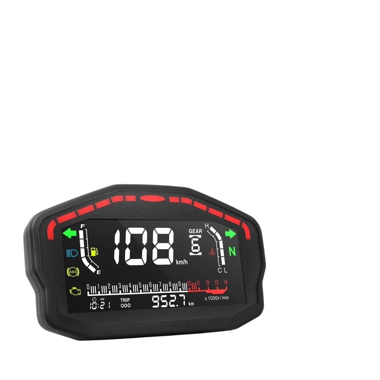 Moto Contachilometri Cruscotto digitale per motocicletta pannello per tachimetro universale contachilometri per 2,4 cilindri indicatore carburante