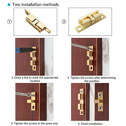 YEYIT Kugelschnäpper 10 Stück Doppelkugelschnäpper, Verstellbaren Doppelkugelschnäpper Schranktürverschlüsse Für Kleiderschränke Schrankküchenschrank Möbel