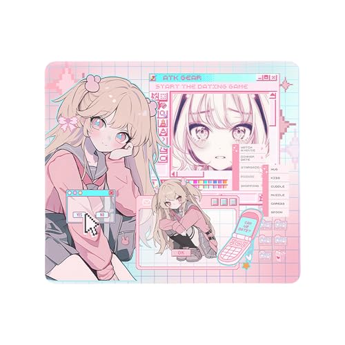 Image of ATK Anime Mouse Pad - Nana, Soft Lycra Fabric Gaming Mousepad, Neutral Glide Surface, Recessed Edge, Large 490x420x4mm