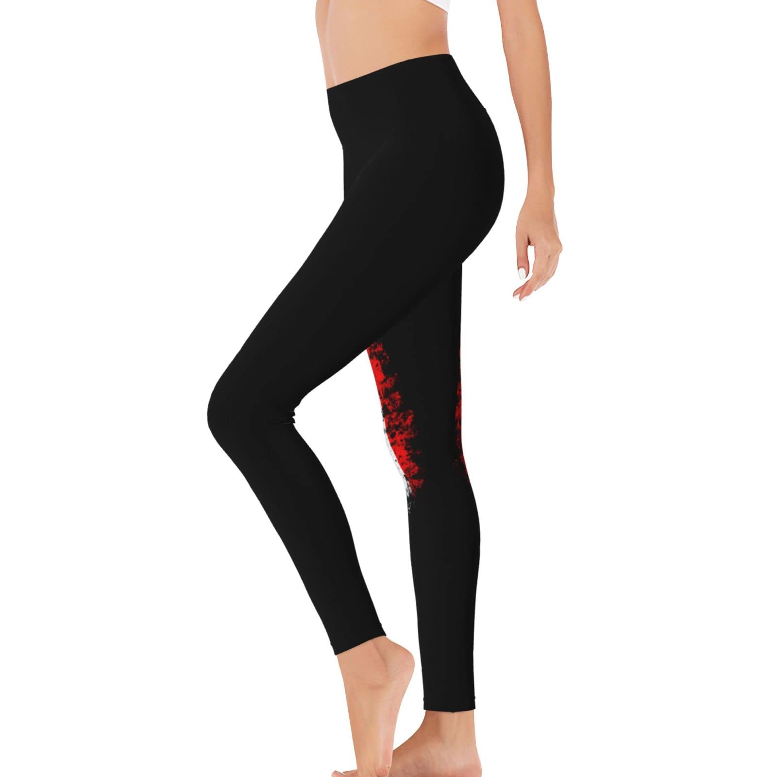 Puerto Rico Pr Flag Women's Yoga Pants Capri Leggings High Waist Tights Skinny Pants Black