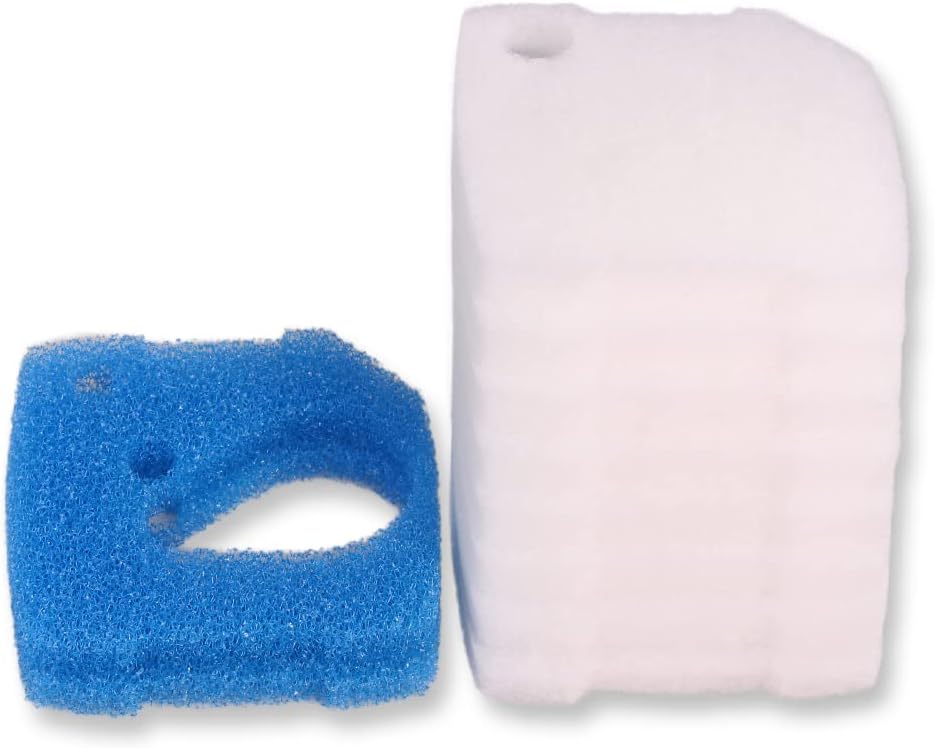 Compatible Prefilter Fine Pad Set Fit for Eheim Professional 4+ 250/250T/350/350T/600 and Eheim Professional 4e+ 350 (8X White Fine, 2X Blue Coarse)