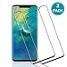 Produktbild POOPHUNS Panzerglas Schutzfolie für Huawei Mate 20 Pro, [2 stück] Volle Bedeckung Panzerglasfolie für Huawei P30 Pro,Anti- Kratzer, Bläschenfrei,9H Härte,HD-Klar Displayschutzfolie für Mate 20 Pro