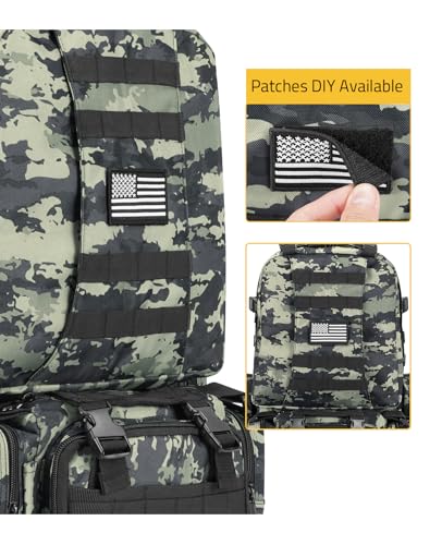 Image of CVLIFE Tactical Backpack Military Army Rucksack for Men Women 60L Large Survival 3 Day Bug Out Pack Detachable Molle Bag (Shadowstand)
