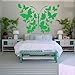 Lamubh Grüne Schmetterlinge Wandaufkleber Kopfteil Dekorative Vinyl Art DecalsDIY Für Schlafzimmer 59x80cm