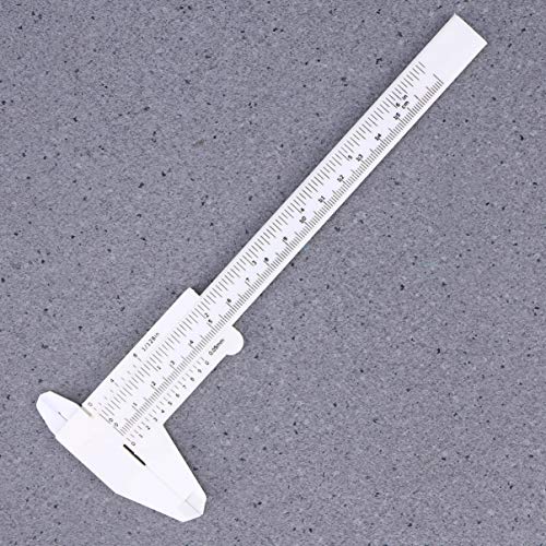 Mini calibrador vernier plástico 21 x 7 x 0.1 cm miniatura 4
