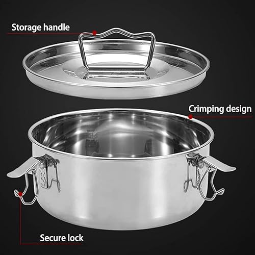 Miniatura 9 de Molde de flan con tapa, juego de olla a presión de acero inoxidable con mango de fácil elevación, olla a presión eficaz, Flanera Flan Maker