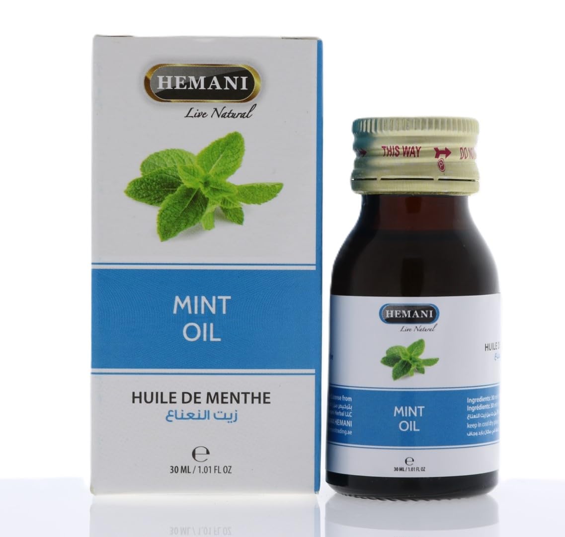 HemaniMint Oil Mentha arvensis, Aceite de Menta 30ml | Refreshing Essential Oil for Aromatherapy, Skincare & Wellness