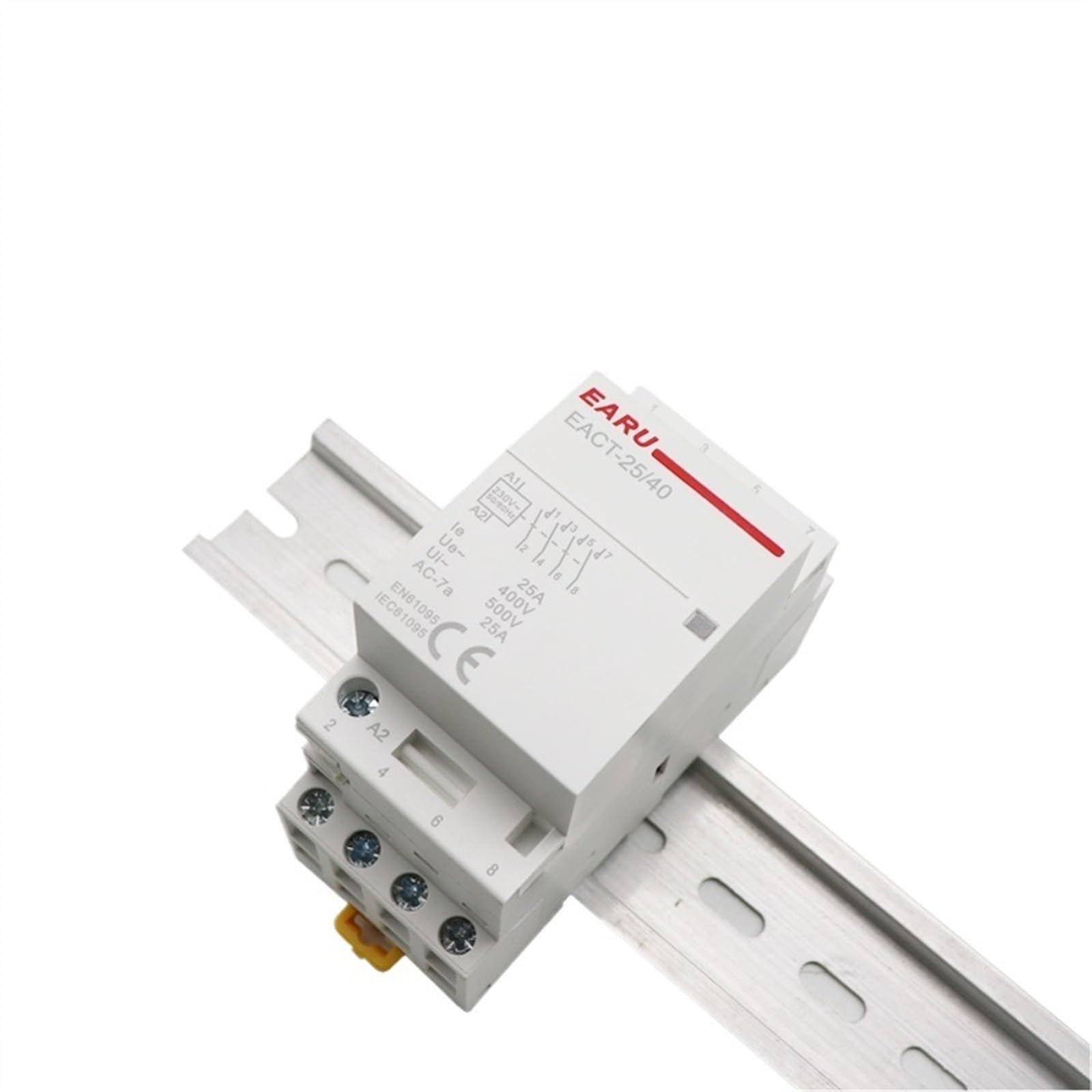 Controlador de Interruptor de Contactor Modular for el hogar, Carril DIN, 4P, 16-25A, CA 220V, 230V, 50/60Hz, 4NO, 4NC, 2NO, 2NC, casa Inteligente, Hotel(25A-4NO)