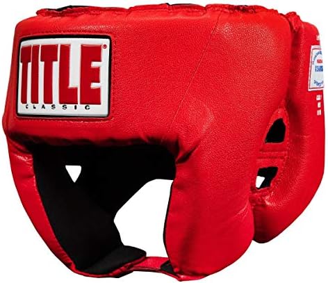 TITLE Boxing Classic USA Boxing Competition Headgear (Open Face), Red, Small