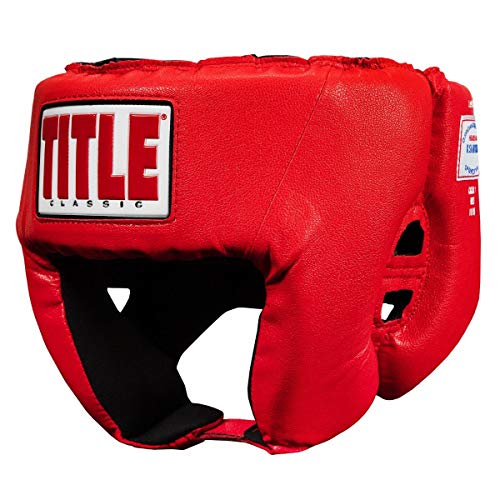 Title Boxing Classic Usa Boxing Competition Headgear (Open Face), Red, Small #TOP8