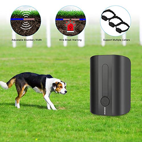 COVONO Pet Containment System, Electric Dog Fence (In-ground/Aboveground Installation,Waterproof/Rechargeable Collar,Static/Tone Correction,Support 1 Dog)