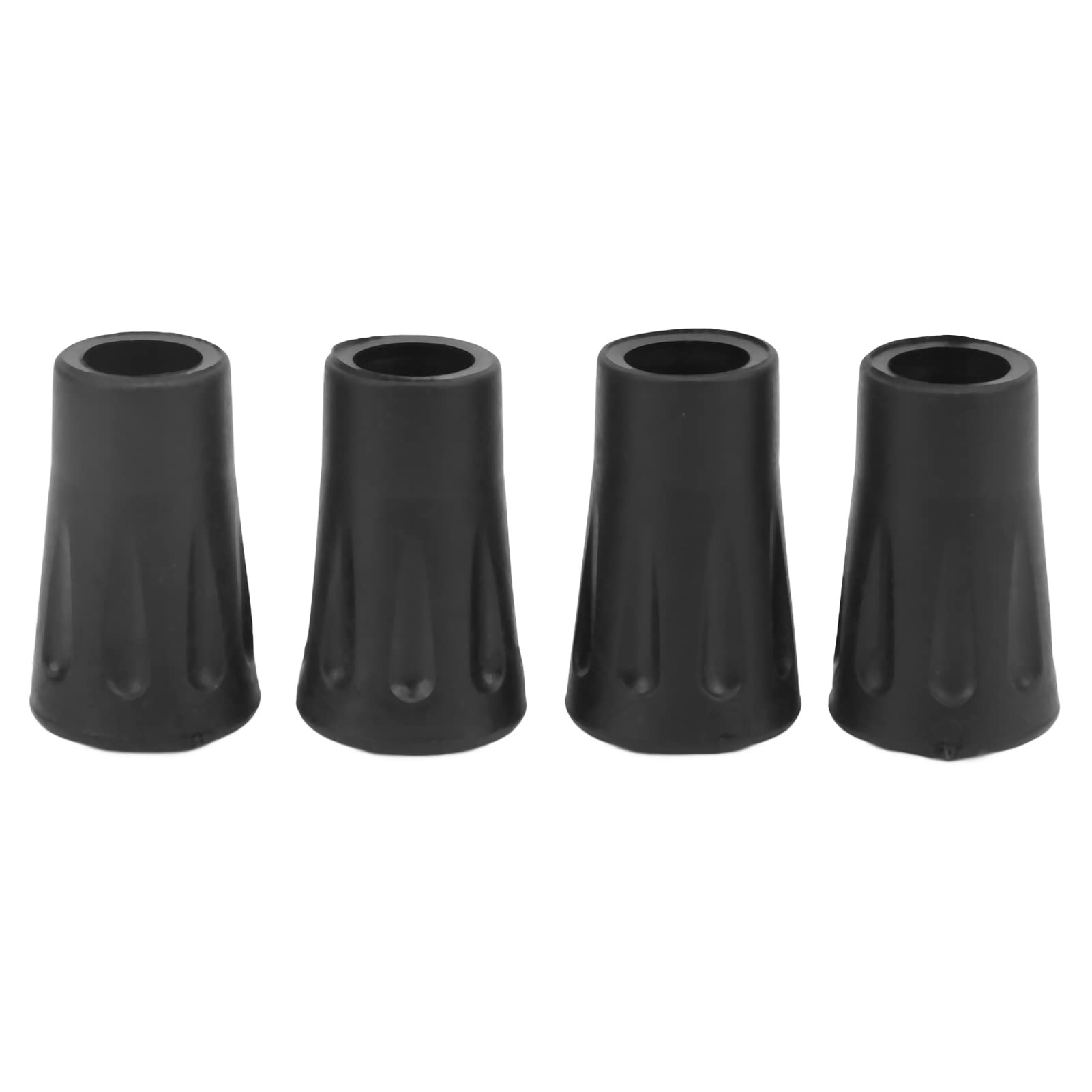 BORDSTRACT Walking Stick Tips, 4pcs Rubber Hiking Pole Tips, 12mm / 0.5in Inner Diameter Trekking Pole Tips Replacement for Hiking Sticks Feet Lost or Worn