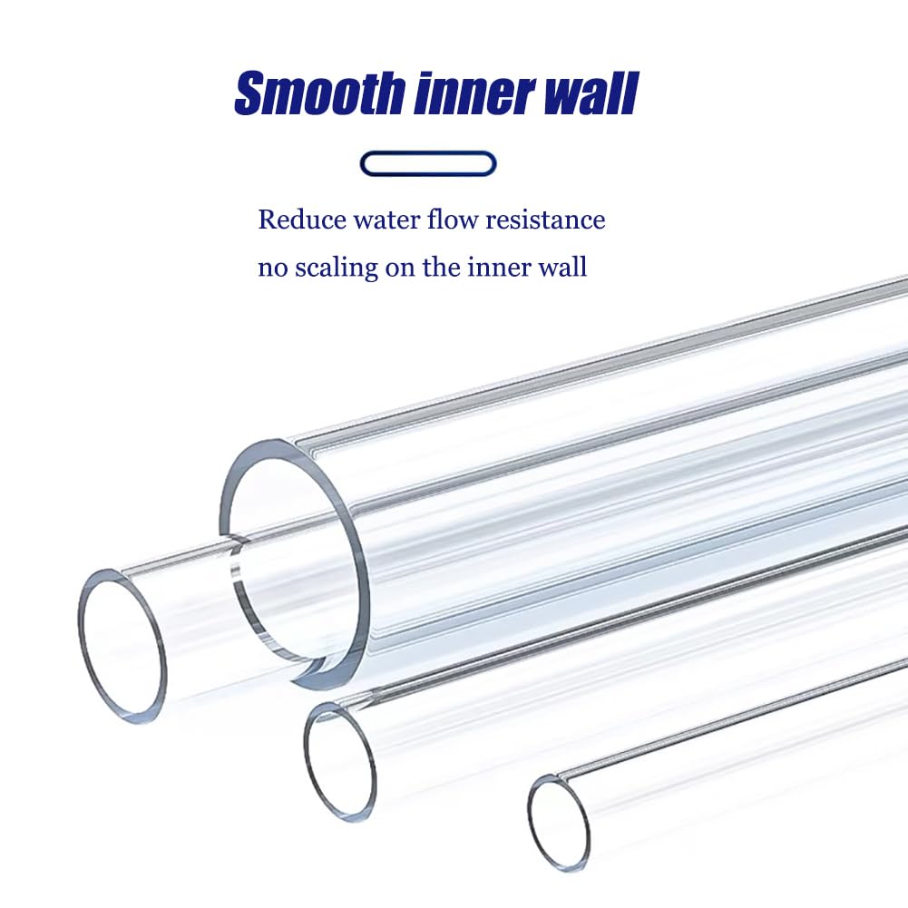 Tubo Trasparente Rigido Diametro esterno11mm-15mm Spessore della parete1mm-3mm L500mm 2pcs Artigianato Decorazione,12mm*3mm
