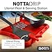 Blue Bosti Nottadrip Silicone Spoon Rest for Stove Top - Kitchen Spoon Rest for Countertop, Ladle Holder, All in 1 Serving Station, Elevate Handles, Drip to Tray, Mess Free - 3PC Set No Trivet - Red