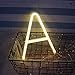 Light Up LED Neon Letters Sign Wall Decorative Neon Lights Warm White Alphabet Marquee Letter Lights For Birthday Wedding Party Decor - A