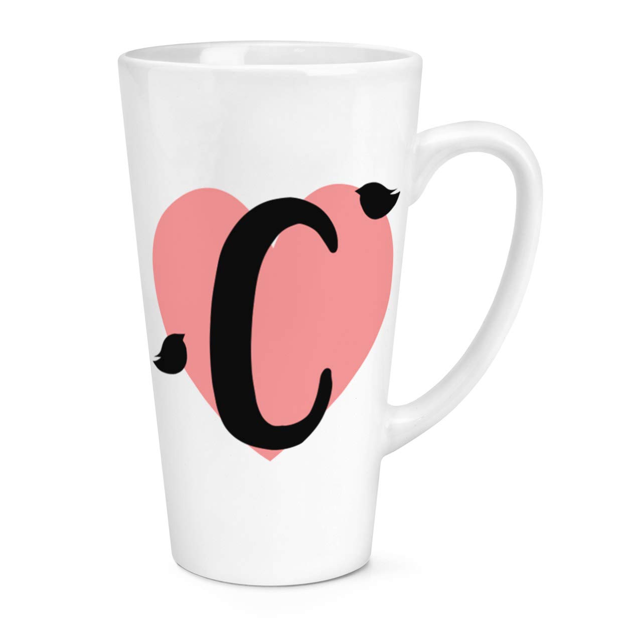 C Heart Alphabet 17oz Large Latte Mug Cup