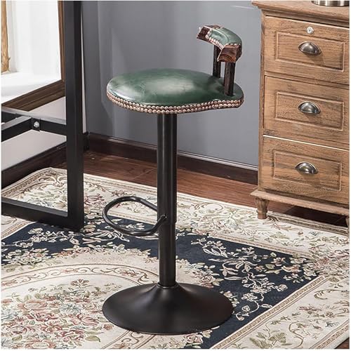 Tabouret de bar en cuir PU jaune hauteur 60-80 cm pour cuisine