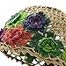 Colaxi Flower Crochet Beanie Lightweight Elegant Cutout Floral Hat for Summer Beach, Khaki