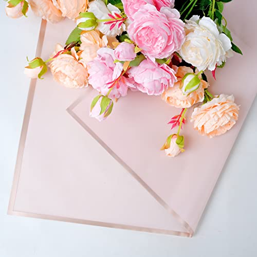 Kosotody 40 Sheets Pink Color Flower Wrapping Paper Gold Edge Waterproof Florist Bouquet Supplies Flower Paper for Bouquets DIY Crafts Packaging, 22.8x22.8 inch (Pink series)… - Thumbnail 5