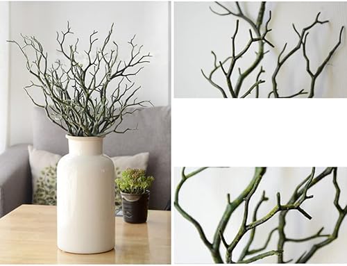 Miniatura 5 de SEWACC Ramas de boda, 3 ramas artificiales, ramas de árbol de plástico para decoración, ramas falsas, decoración de Halloween, manualidades, boda,