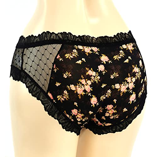 LEIMI Sissy Pouch Panties Men's Lace Trim Bikini Briefs Underwear for Men3