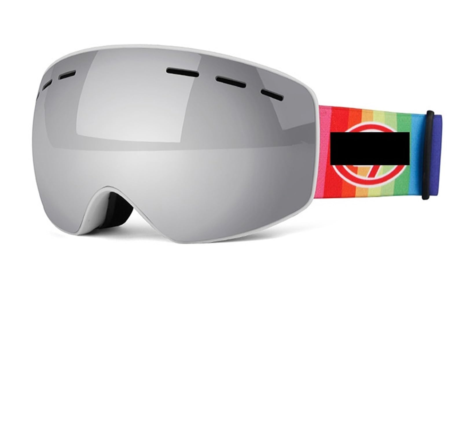 Occhiali da Sci Invernali - Occhiali da Sci antiappannamento a Doppio Strato UV400 Occhiali da Sci Lenti a Specchio Occhiali da Snowboard Antivento Occhiali da Esterno (Colore: Grigio) (WS)