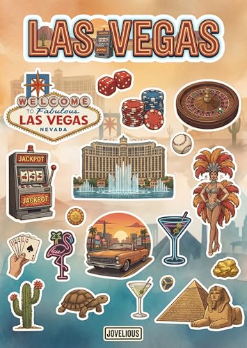 City & Travel Sticker Sheet, A5 Matte Vinyl Kiss Cut Stickers, Designed in Brooklyn (Las Vegas)