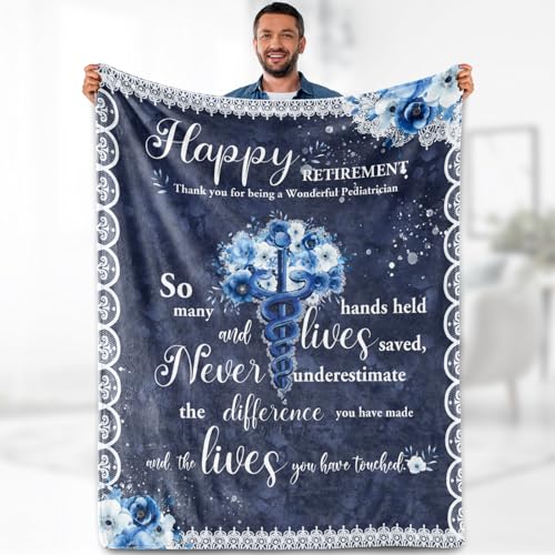 Aimego Pediatrician Retirement Blanket 50'x60' Doctor Gifts for Men Women, Appreciation...