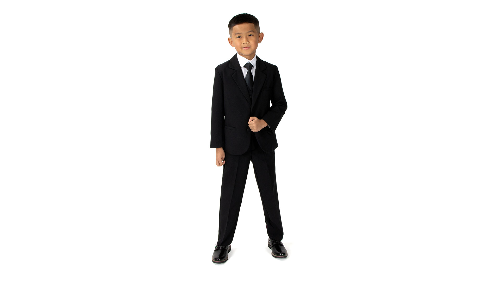 Amazon.com: Spring Notion Boys' Formal Dress Suit Set 24M (X-Large) Black  Suit Pink Tie: Clothing, Shoes & Jewelry