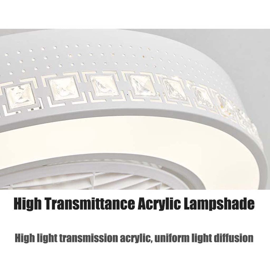 ZXW Nordic Ceiling Fan Light, Slim LED Ceiling Fan Light-Quiet and