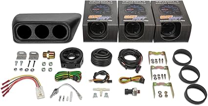 GlowShift 7 Color Triple Gauge Kit